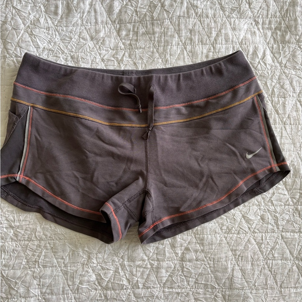 Vintage Nike Gray Athletic Shorts with Drawstring Waistband